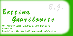 bettina gavrilovits business card